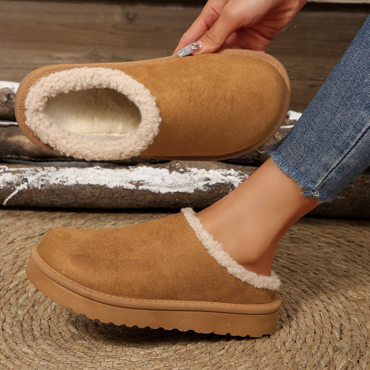 Women'S Fashion Boots - Fashion Women's Slippers Fluffy Thick-Soled Casual
