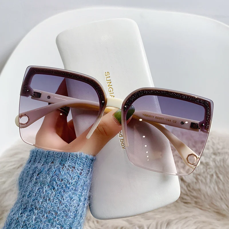 Women'S Fashion Eyewear - Oversized Sunglasses Man Woman Fashion Rimless