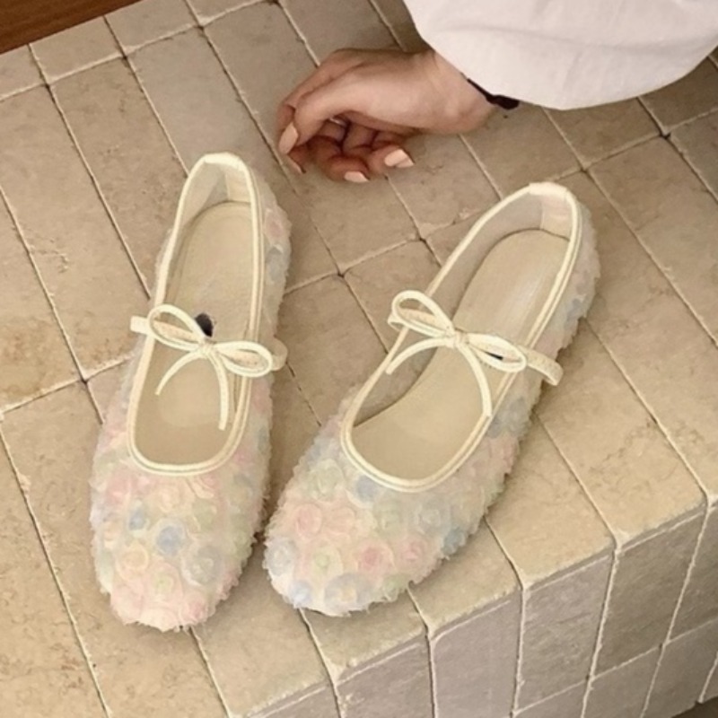 Women Fashion Heels - Gentle New Chinese Rose Mesh Mary