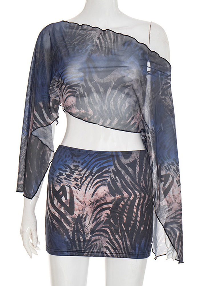 Kricesseen Sexy One Shoulder M - Tie Dye Two Piece 评论和价格