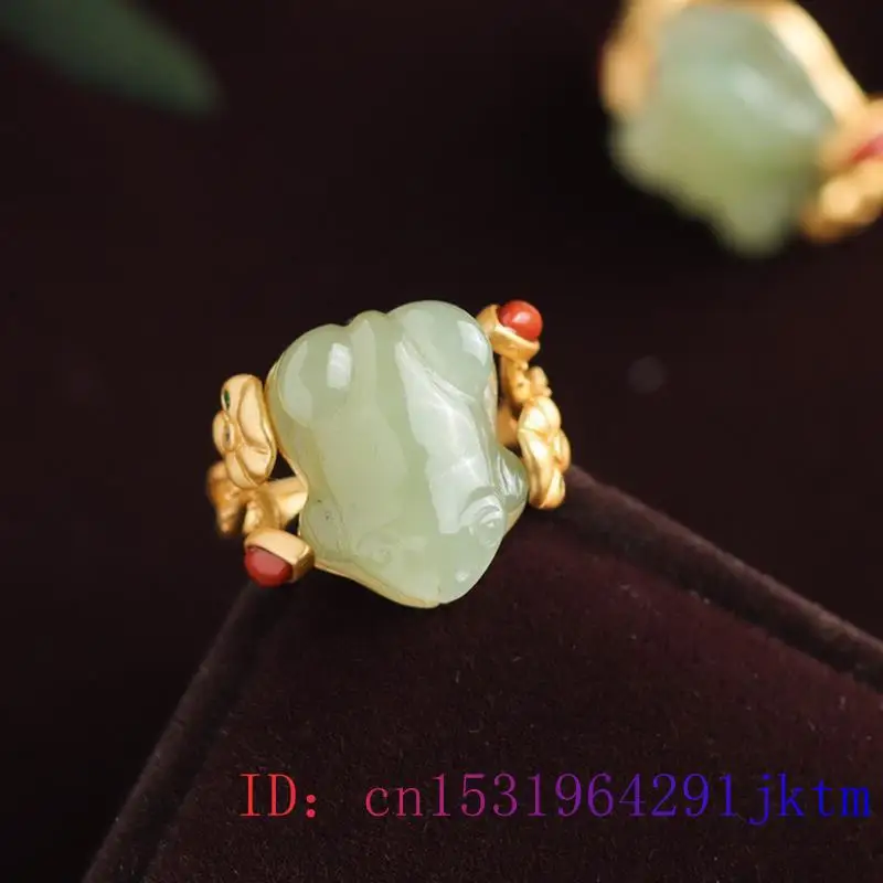 Green Jade Frog Rings Charms N - Women Fashion Jewellery 评论和价格