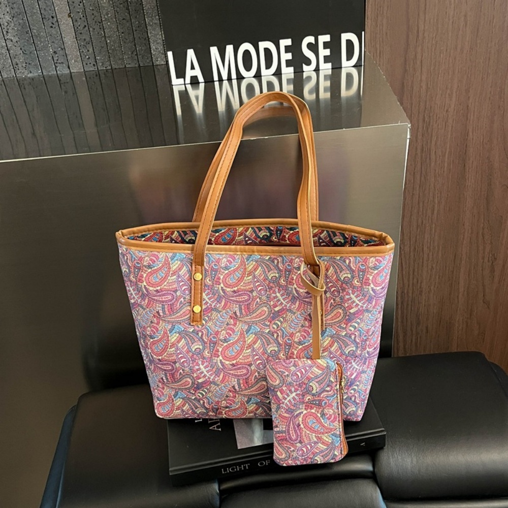 2PCS Women Large Capacity Tote - Coin Purse Women 评论和价格