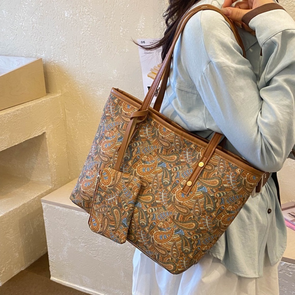 2PCS Women Large Capacity Tote - Coin Purse Women 评论和价格