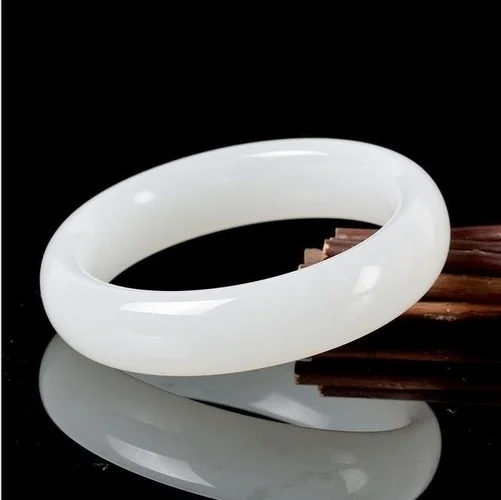 Genuine Natural White Jade Ban - Women Fashion Jewellery 评论和价格