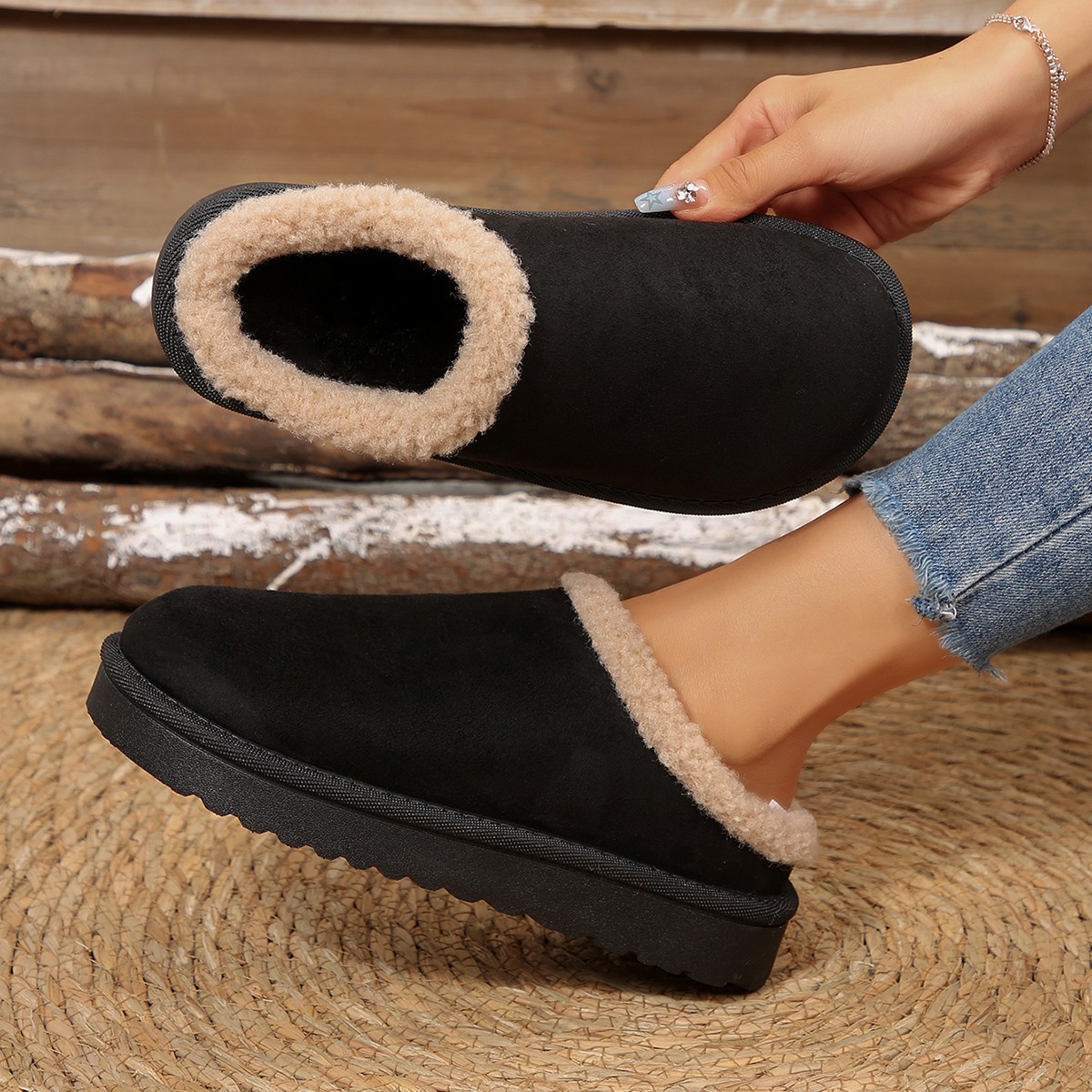 Fashion Women's Slippers Fluff - Women'S Fashion Boots 评论和价格
