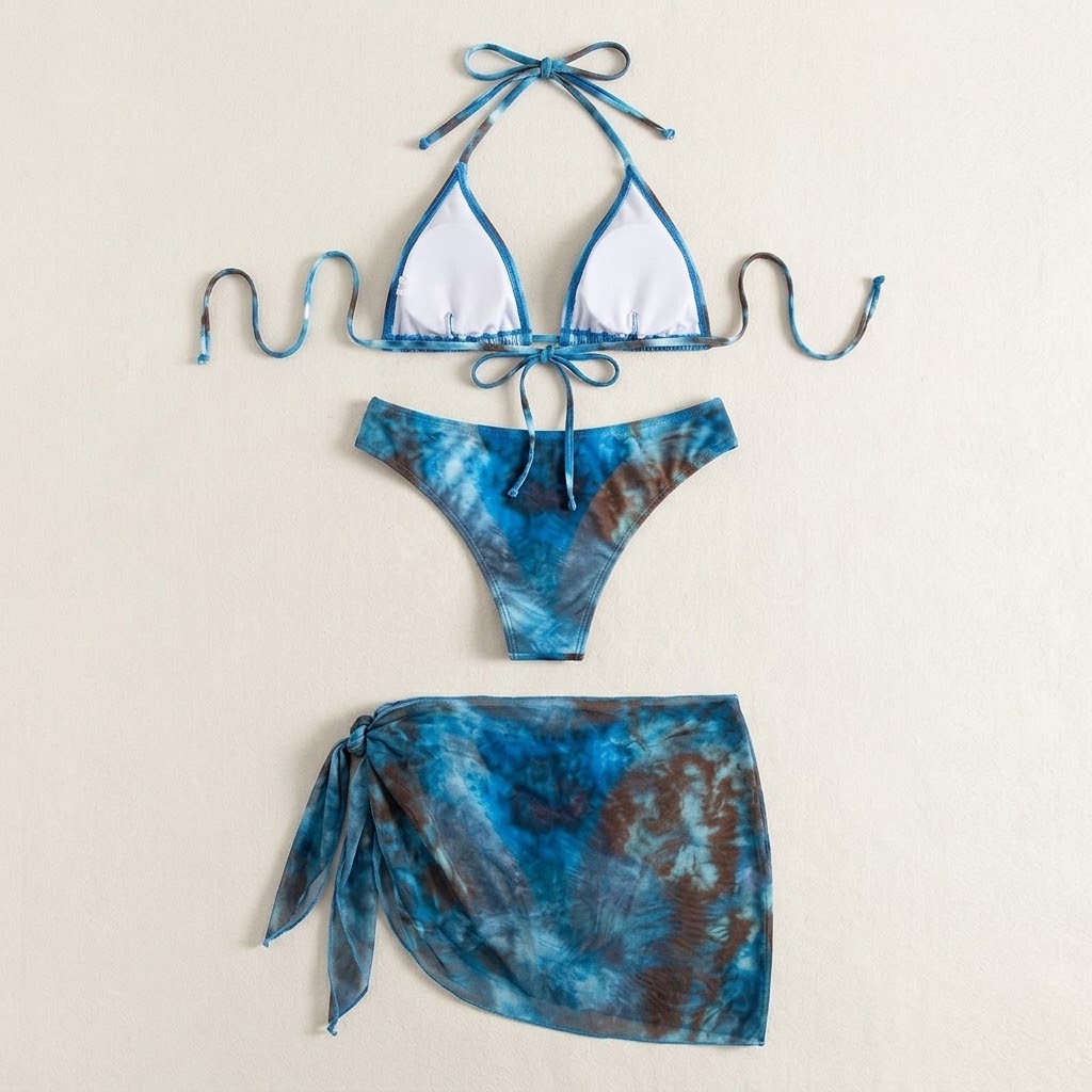 JEWELRY SEN Women Tie Dye 3 Pi - Tie Dye Two Piece 评论和价格