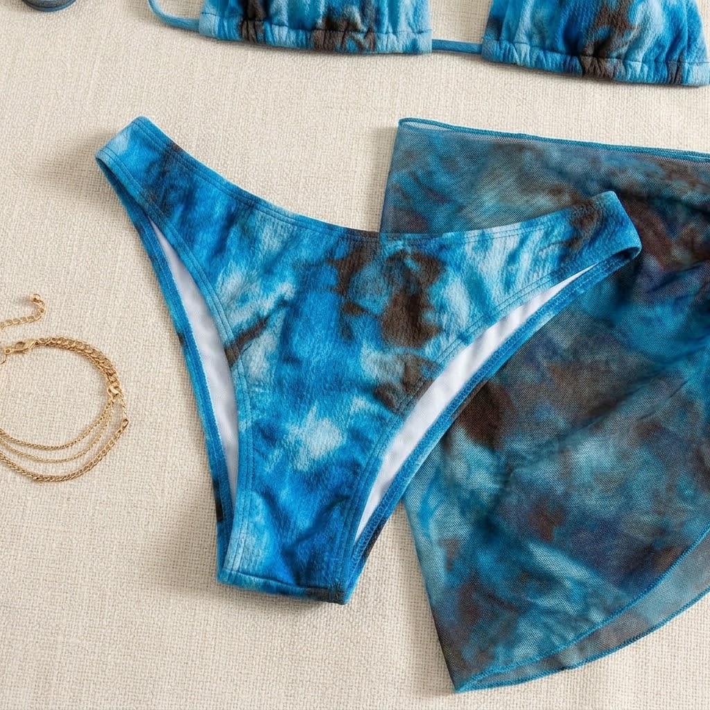 JEWELRY SEN Women Tie Dye 3 Pi - Tie Dye Two Piece 评论和价格