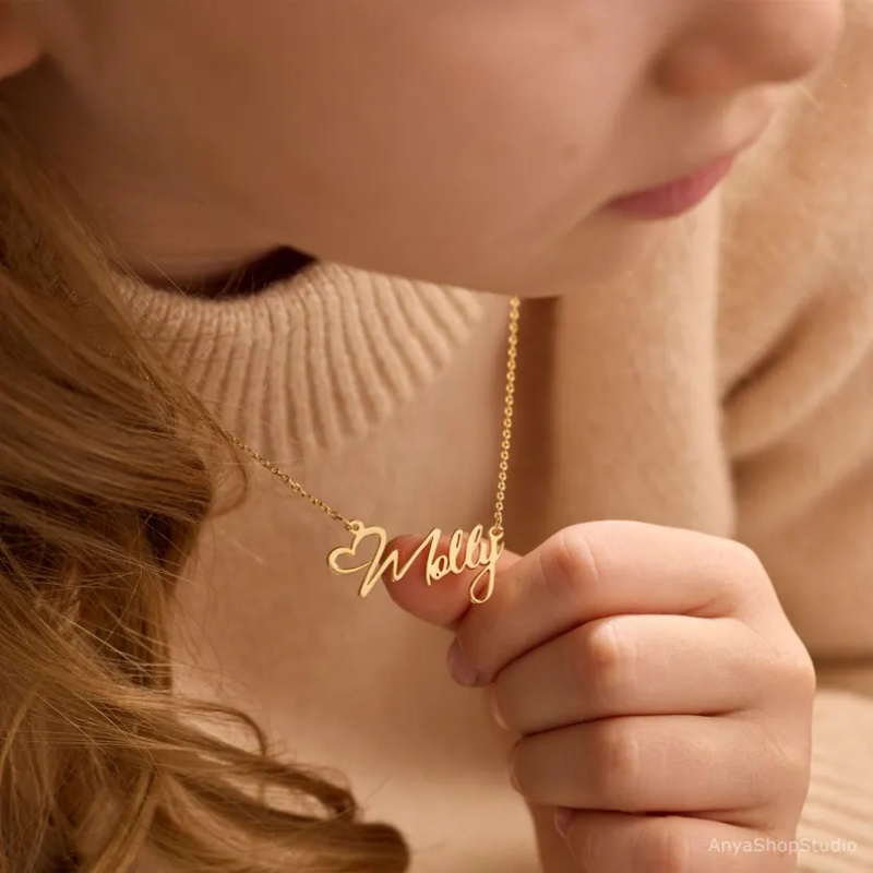 Custom Name Heart Necklace For - Xl Women'S Fashion 评论和价格