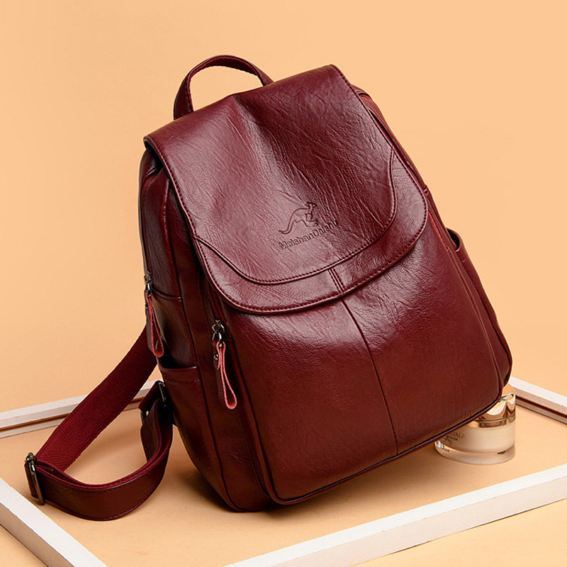 Vintage Soft Leather Backpack  - Women Fashion Online 评论和价格