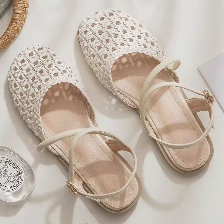 French-style Closed-toe Sandal - Women Fashion Heels 评论和价格