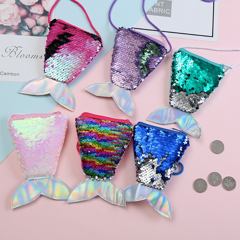 Sequin Coin Purse with Lanyard - Coin Purse Women 评论和价格