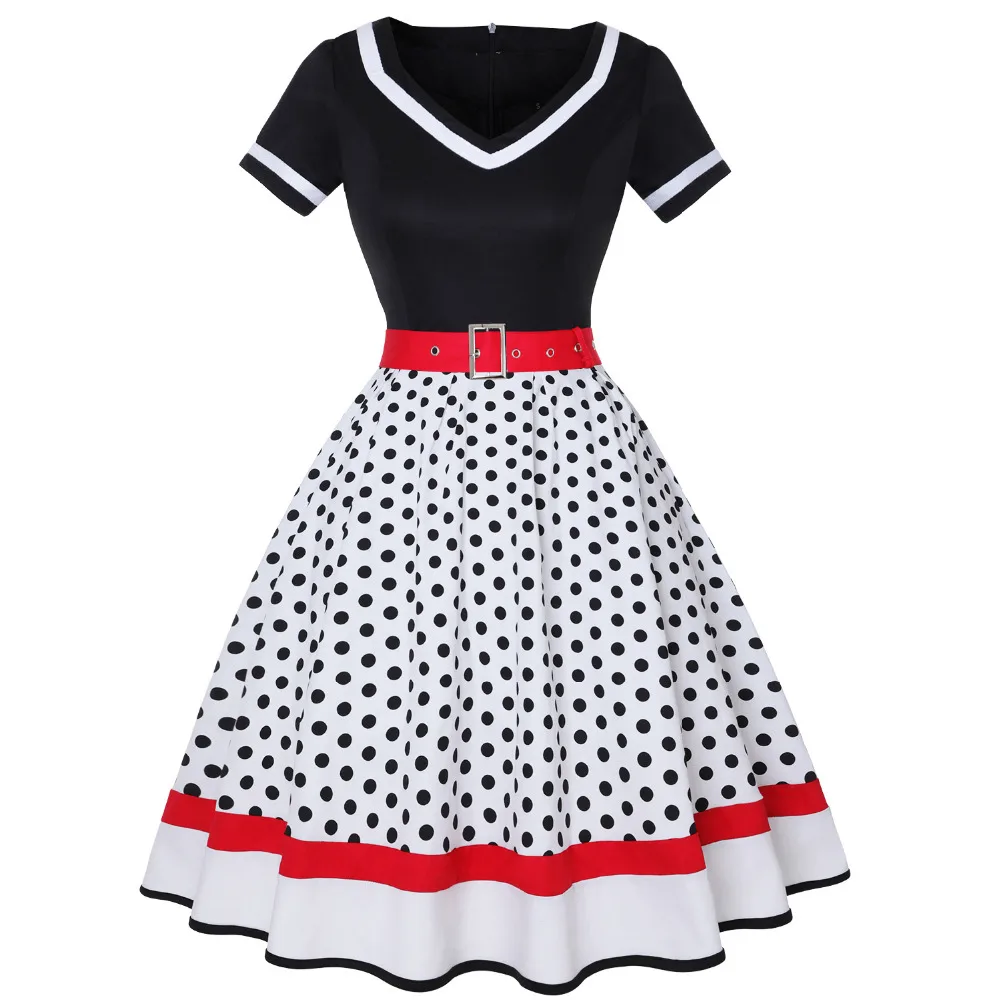 Vintage V-Neck Short Sleeve Sw - Women'S Fashion Of The 50S 评论和价格