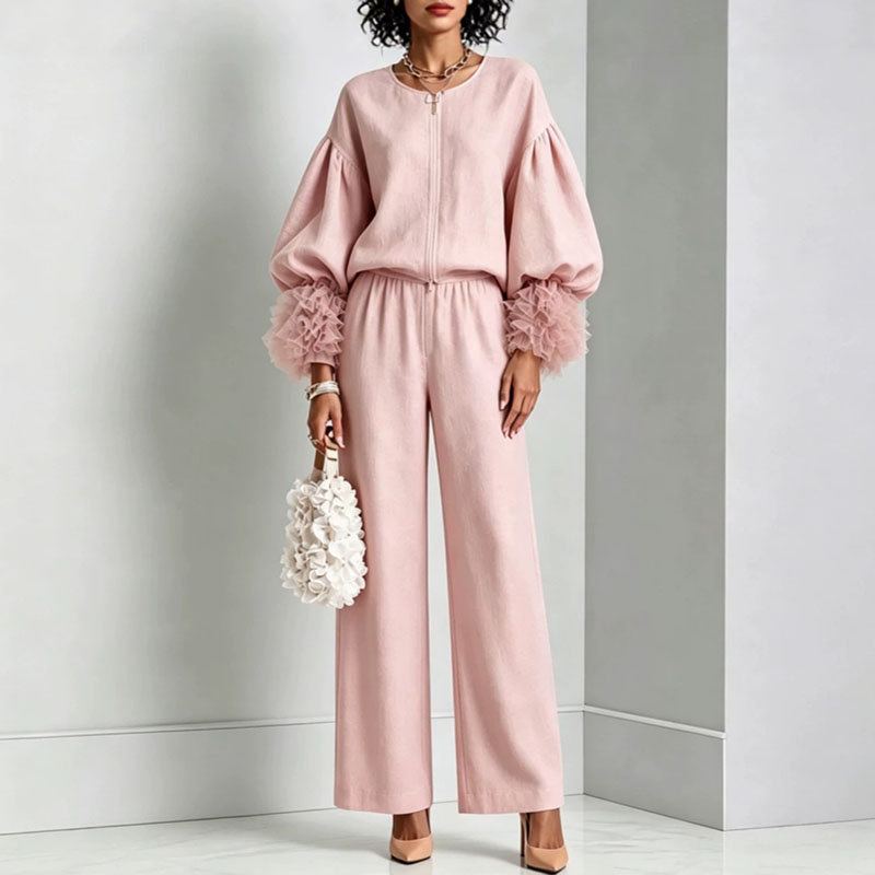 Women Zip Solid 2 Piece Set O  - Tie Dye Two Piece 评论和价格