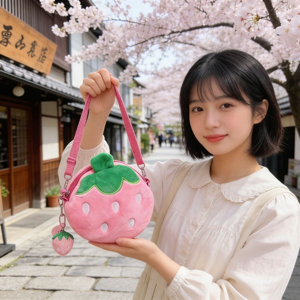 Adorable Cartoon Strawberry Sh - Coin Purse Women 评论和价格
