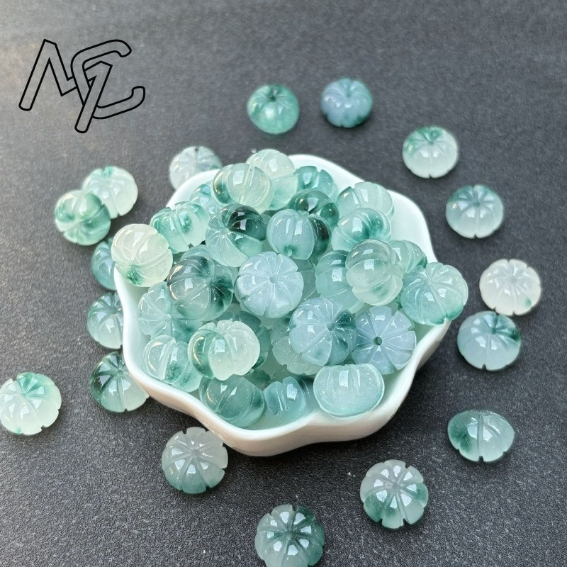 10pcs A Green Jade Pumpkin Bea - Women Fashion Jewellery 评论和价格