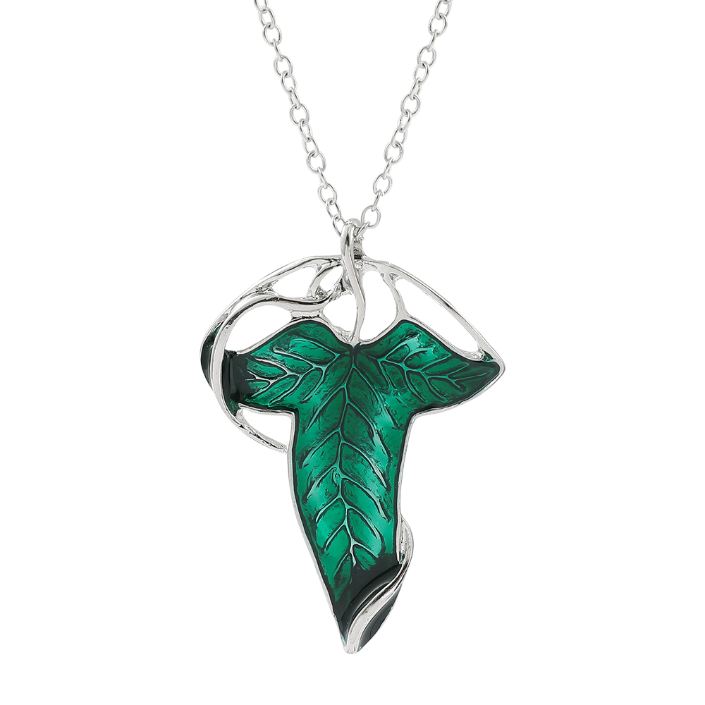 Vintage Green Leaf Pendant Nec - Women Fashion Jewellery 评论和价格