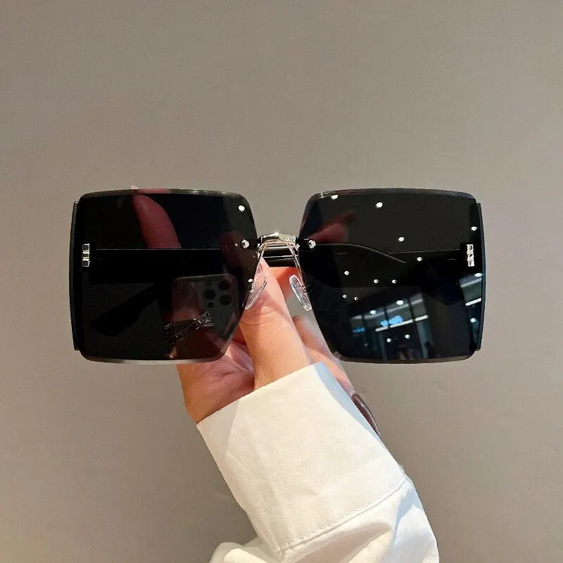 New Square Frameless Retro Sun - Women'S Fashion Eyewear 评论和价格
