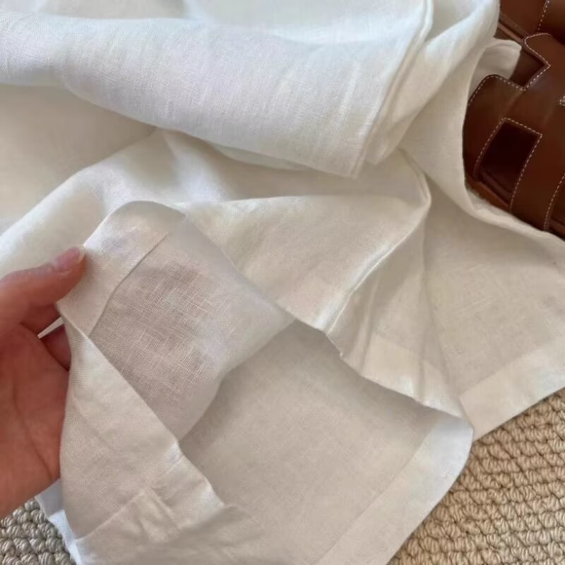 Korean White Cotton Linen Wide - Wide Leg Palazzo Pants 评论和价格