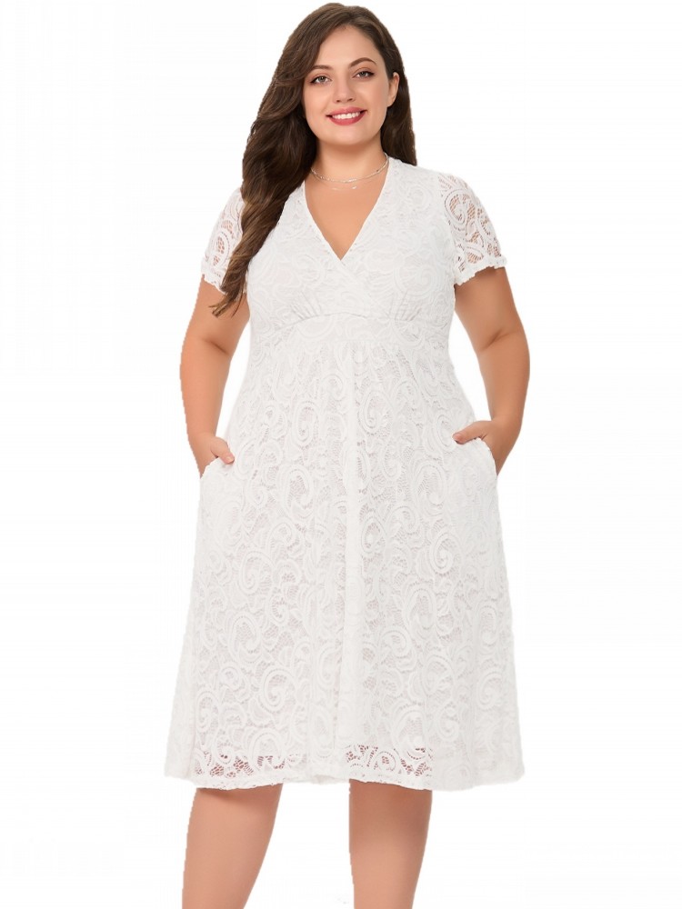 XL-5XL Plus Size Clothes Lace  - Xl Women'S Fashion 评论和价格
