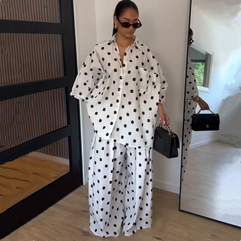 2026 Autumn Fashion Polka Dot  - Wide Leg Palazzo Pants 评论和价格