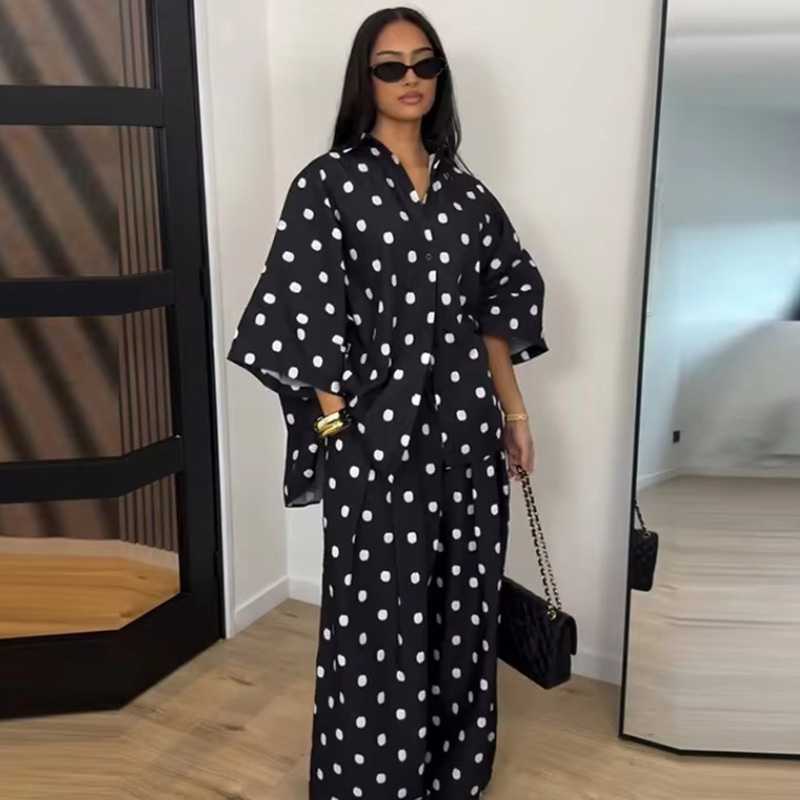 2026 Autumn Fashion Polka Dot  - Wide Leg Palazzo Pants 评论和价格