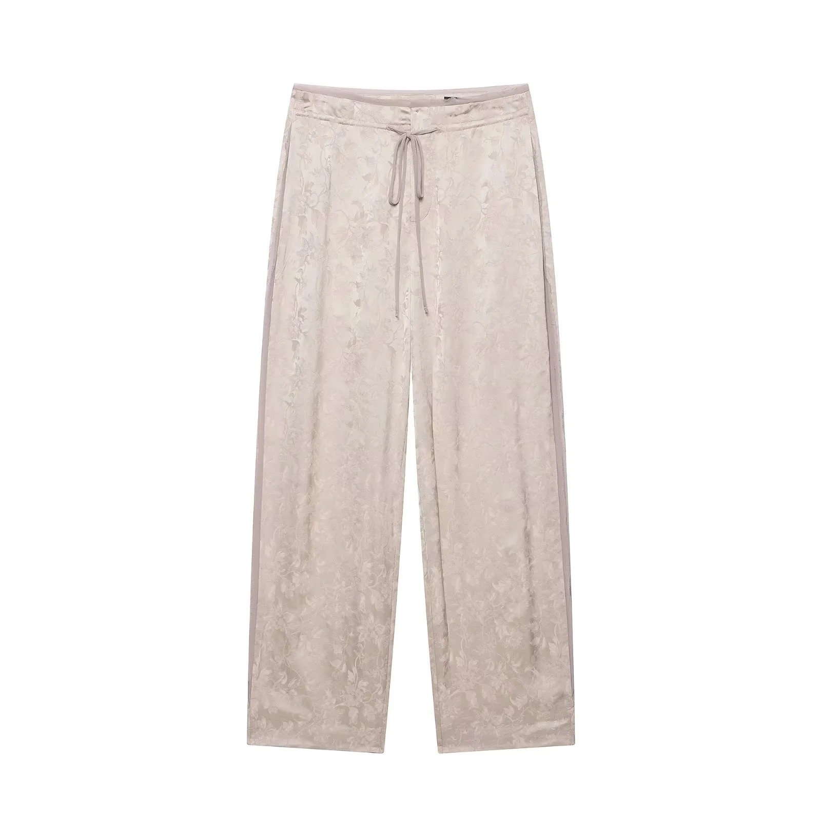 Women Floral Satin Two Piece S - Wide Leg Palazzo Pants 评论和价格