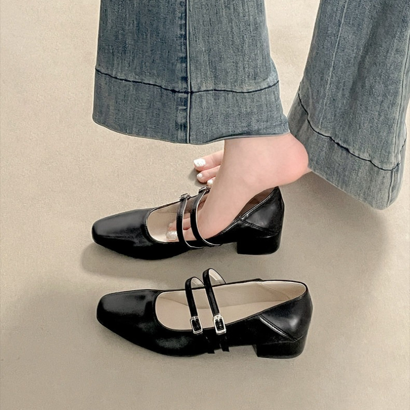 Square Toe Low Heel Women Silv - Women Fashion Heels 评论和价格