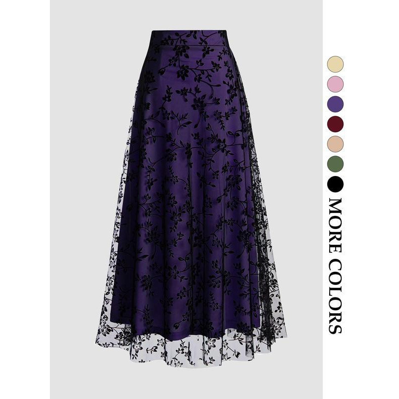 Solid Color Retro 50s tulle sk - Women'S Fashion Of The 50S 评论和价格