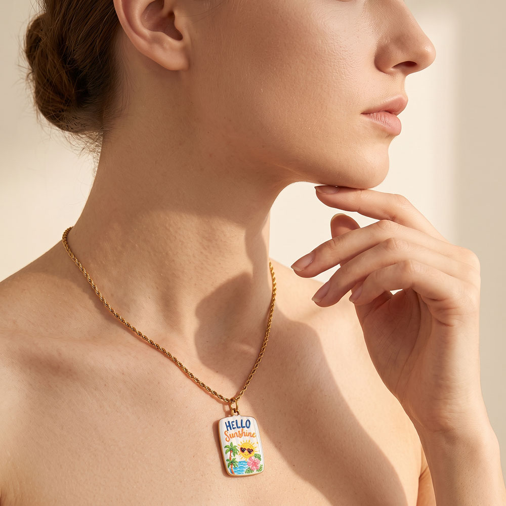 2 Pcs  Double-Sided Enamel Sta - Women Fashion Jewellery 评论和价格