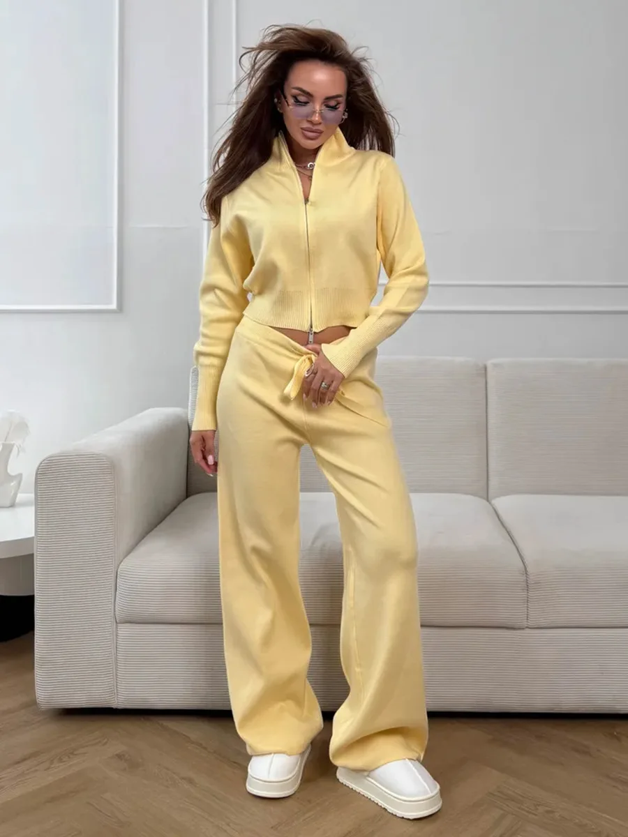 Wolfeel  New Autumn Winter Zip - Wide Leg Palazzo Pants 评论和价格