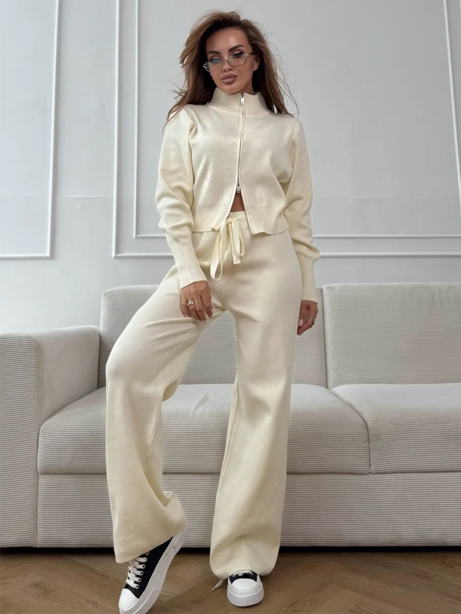 Wolfeel  New Autumn Winter Zip - Wide Leg Palazzo Pants 评论和价格