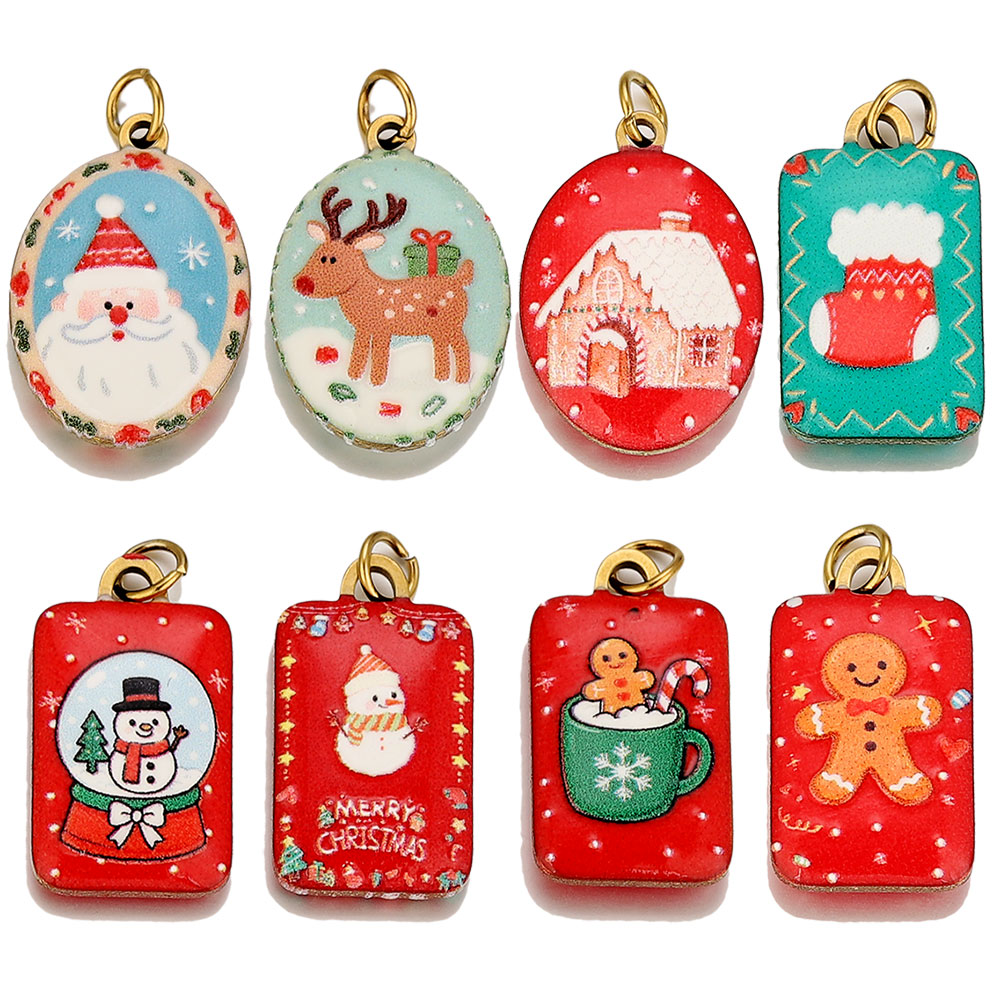 3pcs Stainless Steel Christmas - Women Fashion Jewellery 评论和价格
